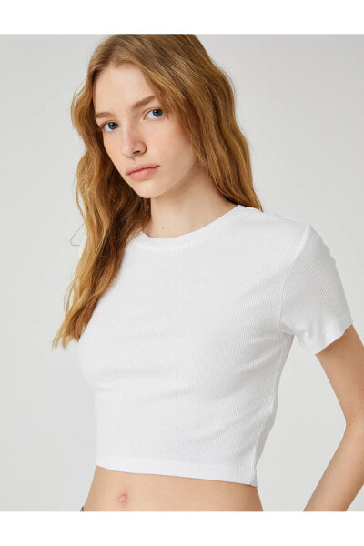 Футболка Koton Crop Tee Bike Collar