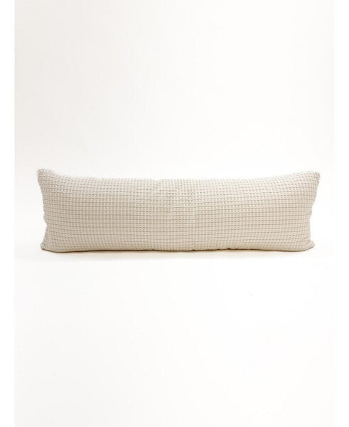 Ivory & Taupe Down Alternative Cotton Waffle Weave Pillow