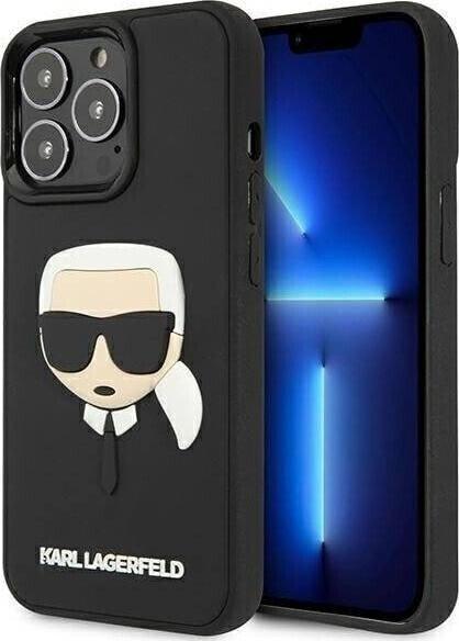 Karl Lagerfeld Karl Lagerfeld KLHCP13LKH3DBK iPhone 13 Pro / 13 6,1" czarny/black hardcase 3D Rubber Karl`s Head