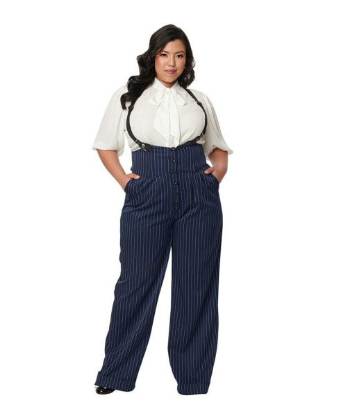 Plus Size Thelma High Waist Suspender Pants