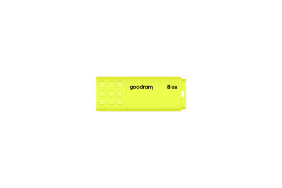 GoodRam UME2 - 8 GB - USB Type-A - 2.0 - 20 MB/s - Cap - Yellow - Флешка GoodRam UME2-0080Y0R11 8 ГБ USB 2.0 20 МБ/с, Желтая