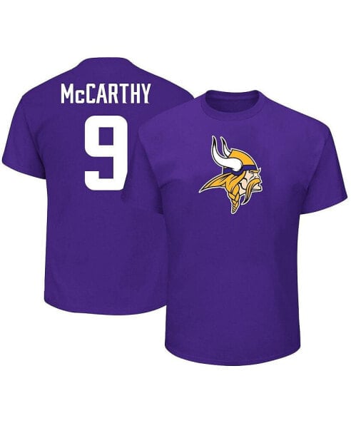 Men's J.J. McCarthy Purple Minnesota Vikings 2024 NFL Draft First Round Pick Big Tall Name Number T-Shirt