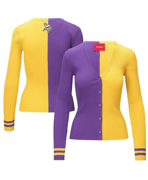 Women's Purple, Gold Minnesota Vikings Cargo Sweater