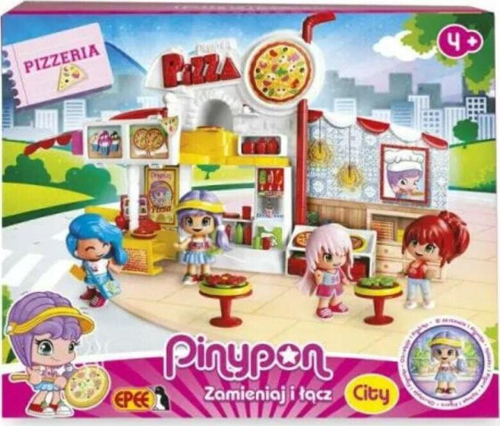 Кукольный набор Epee PinyPon City Пиццерия с куклой 8 см и аксессуарами