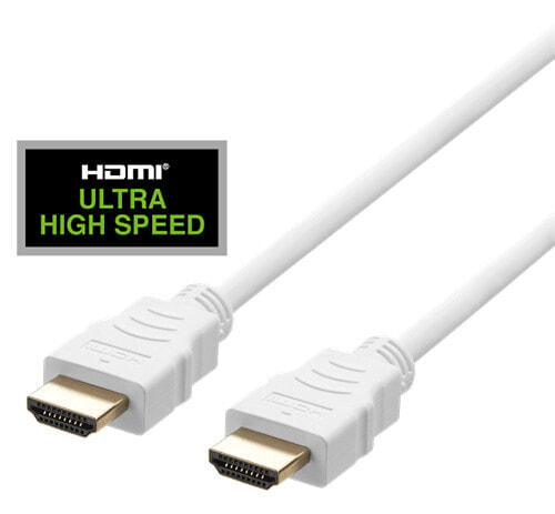 Deltaco HU-30A - 3 m - HDMI Type A (Standard) - HDMI Type A (Standard) - Audio Return Channel (ARC) - White
