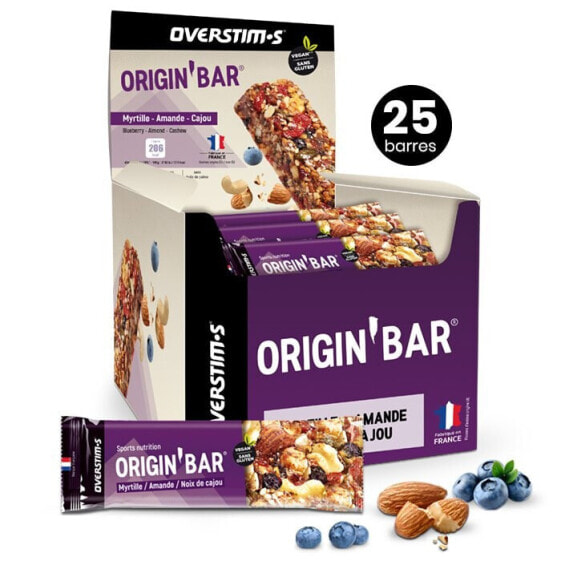 OVERSTIMS Origin Bar Cashews And Peanuts Energy Bars Box 25 Units