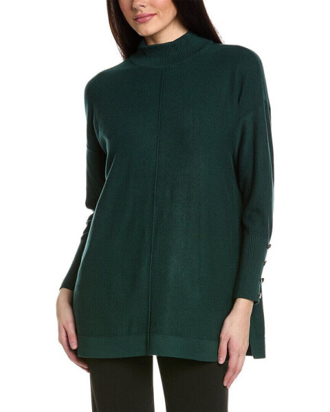 Anne Klein Mock Neck Top Women's Green Xs