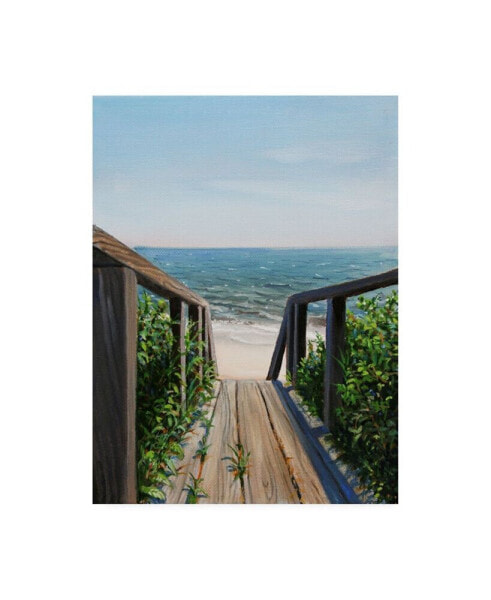 Paul Walsh Beach Walk Way Canvas Art - 27" x 33.5"
