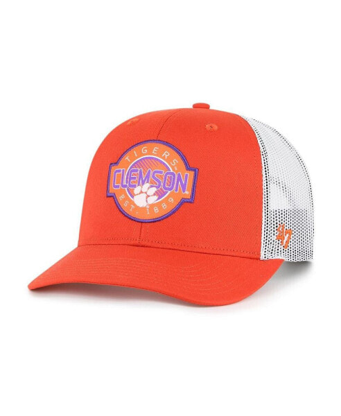 Big Boys and Girls Orange Clemson Tigers Scramble Trucker Adjustable Hat