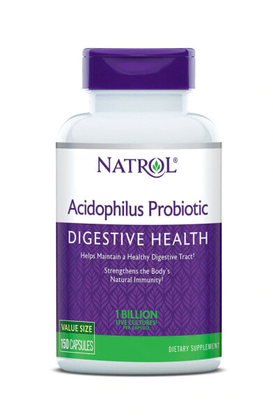 Natrol Acidophilus Probiotic Пробиотик ацидофилус 100 мг 150 капсул