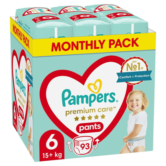 Одноразовые подгузники Pampers Premium 15-25 kg 6 (93 штук)