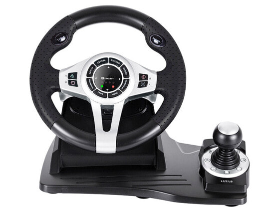 Рулевое колесо с педалями для PlayStation 4 и PlayStation 3, проводное, черное, с кабелем
