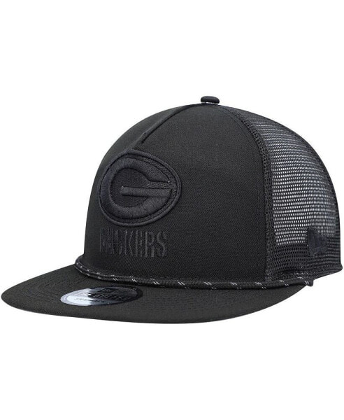 Men's Black Green Bay Packers Illumination Golfer Snapback Trucker Hat