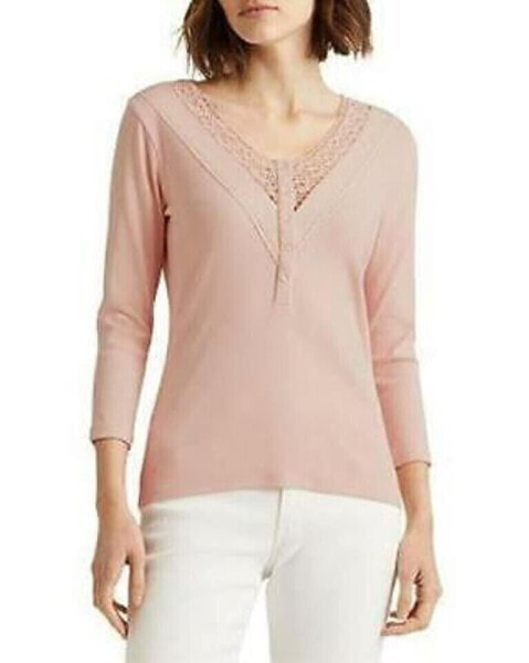 Топ Ralph Lauren Petite Henley Pale Pink