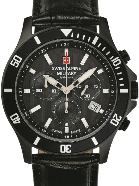 Наручные часы Swiss Alpine Military 7078.9175 chrono men`s 45mm 10ATM.