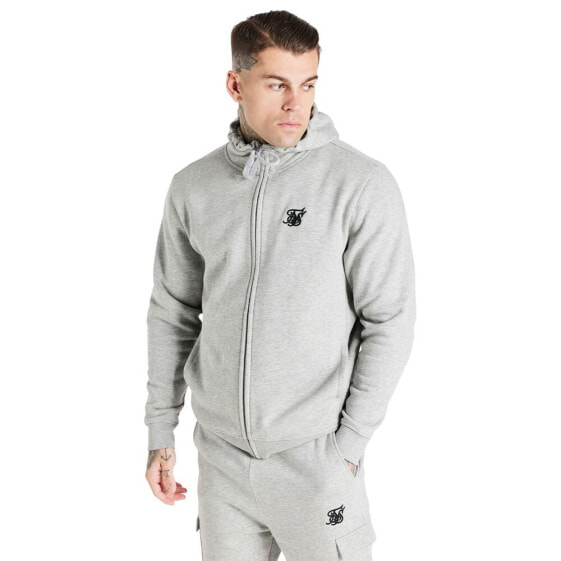 SIKSILK Essential Funnel Neck full zip sweatshirt