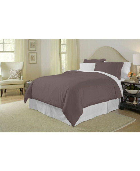 Solid 400 Thread Count Cotton Sateen Duvet Cover Sets, King/California King