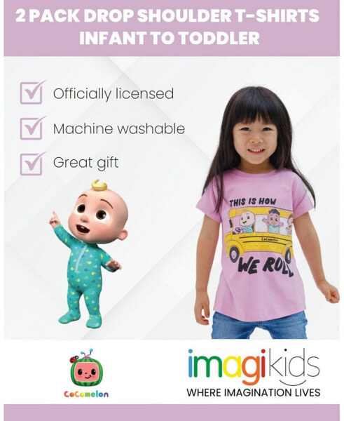 JJ Cody Nina Girls 2 Pack T-Shirts Toddler| Child