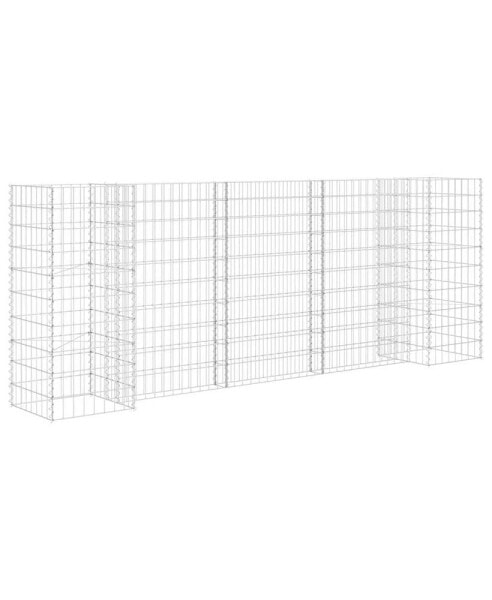 H-Shaped Gabion Planter Steel Wire 102.4"x15.7"x39.4"