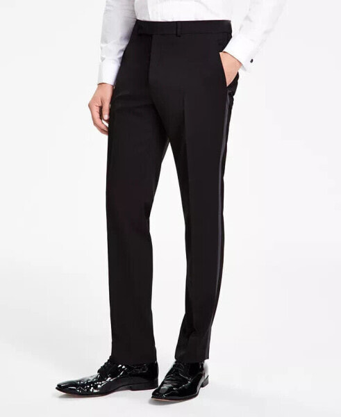 Kenneth Cole Reaction Men's Slim-Fit Ready Flex Tuxedo Pants Black 31W 32L