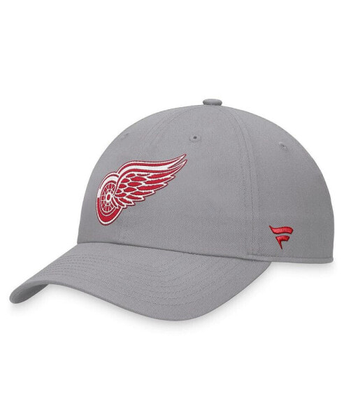 Men's Gray Detroit Red Wings Extra Time Adjustable Hat