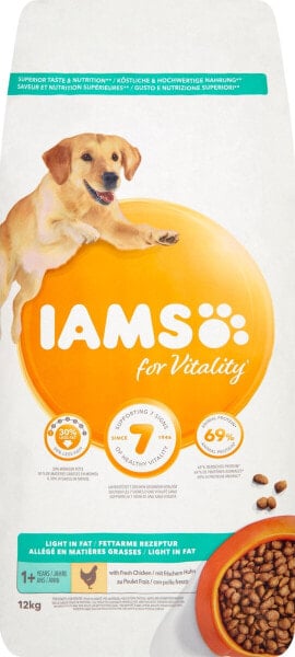 IAMS IAMS Vitality Adult Light in fat - sucha karma dla psa - 12 kg