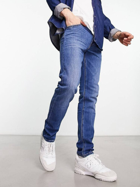 Lee Luke slim tapered fit jeans in mid vintage wash