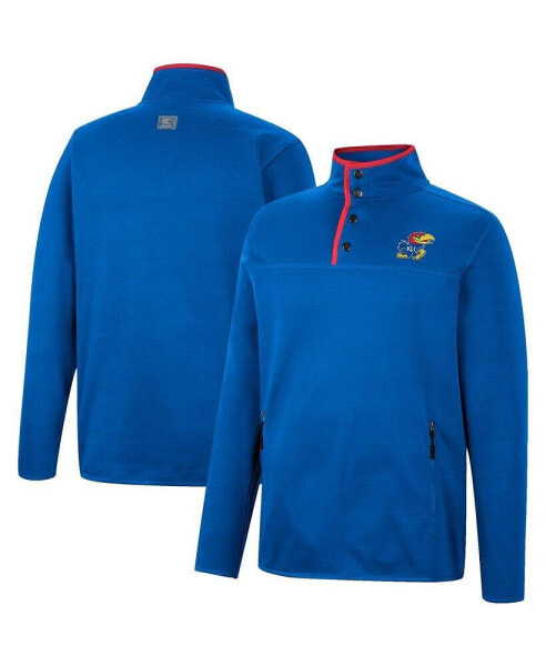 Men's Royal Kansas Jayhawks Rebound Quarter-Snap Jacket