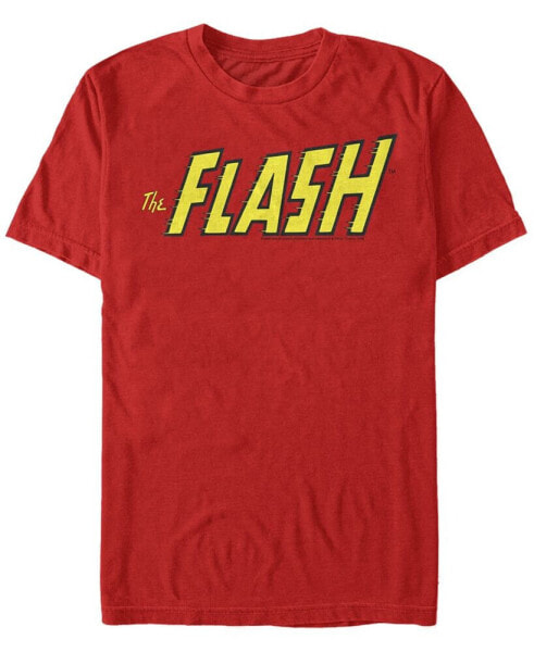 DC Men's The Flash Text Logo Short Sleeve T-Shirt