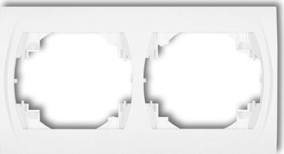 Karlik Logo Ramka pozioma podwójna biały (LRH-2)