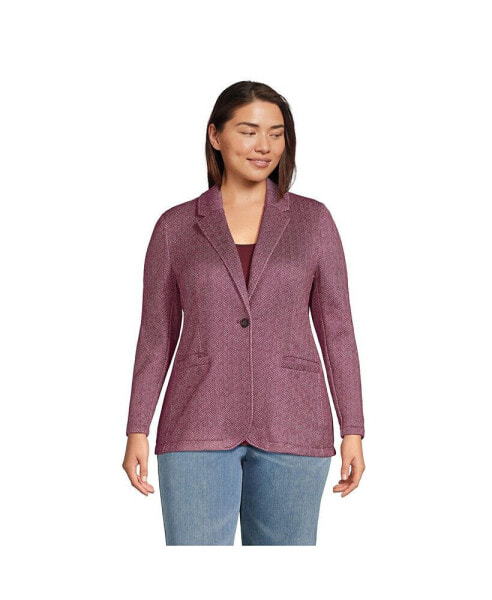 Plus Size Sweater Fleece Blazer Jacket - The Blazer