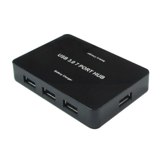 USB-концентратор USB 3.0 Desktop "Value" с 7 портами, с блоком питания - USB 3.2 Gen 1 Micro-B, USB 3.2 Gen 1 Type-A, 5000 Мбит/с, пластик, 5 В, 4 А