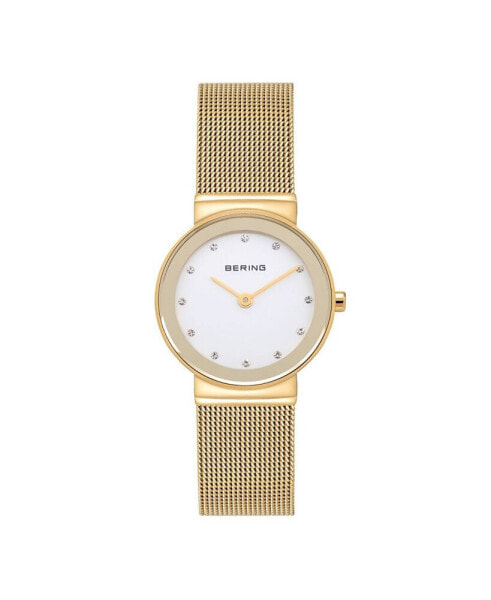 Women's Crystal Gold-Tone Stainless Steel Mesh Bracelet Watch 26mm