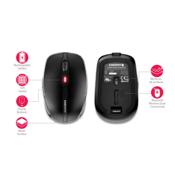Cherry MW 8 Advanced - Maus - ergonomisch - Mouse - 3,200 dpi
