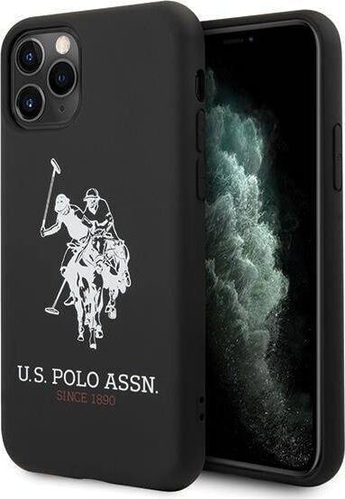 Чехол Silicone U.S. Polo Assn US Polo USHCN65SLHRBK для iPhone 11 Pro Max черный/черный из коллекции Silicone