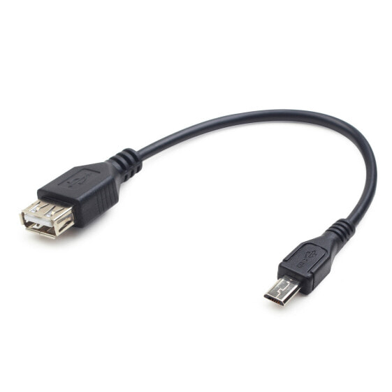 Разъем USB A - Micro-USB B - 0.15 м - USB 2.0 - Male/Female - черный Gembird