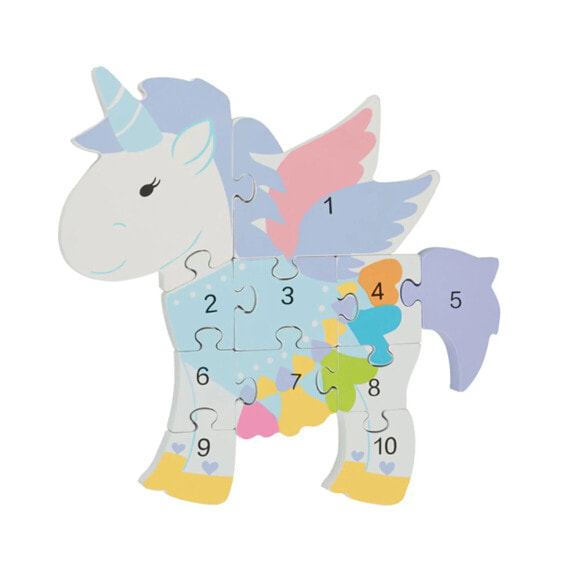 Пазл деревянный NICI Zahlenpuzzle Einhorn