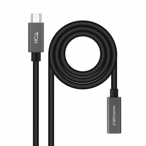 удлинительный USB-C-кабель NANOCABLE 10.01.4401-L150 Чёрный 1,5 m (1 штук)
