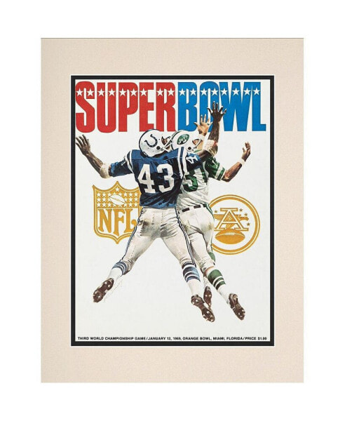1969 Jets vs. Colts 10.5" x 14" Matted Super Bowl III Program