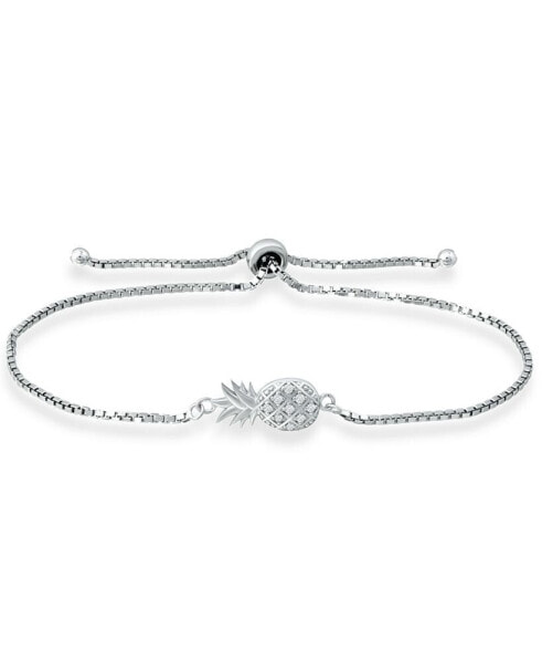 Cubic Zirconia Pineapple Bolo Bracelet in Sterling Silver, Created for Macy's