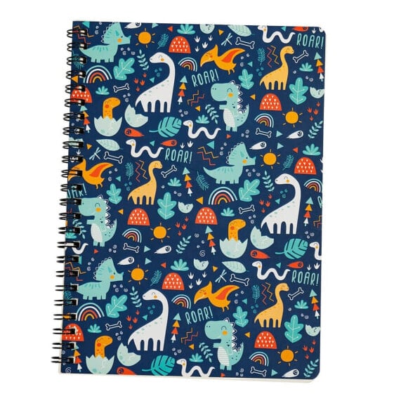 EUREKAKIDS A5 lined notebook with dinosaur design