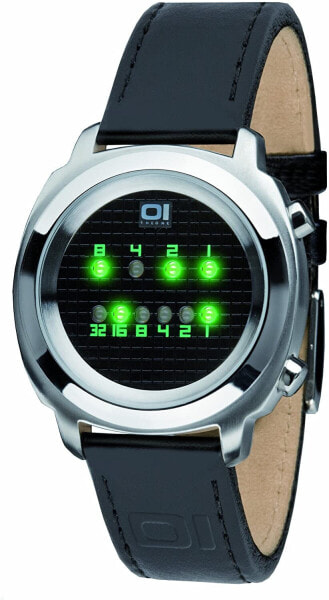 THE ONE Herren Digital Quarz Uhr mit Leder Armband Zerone ZE102G1