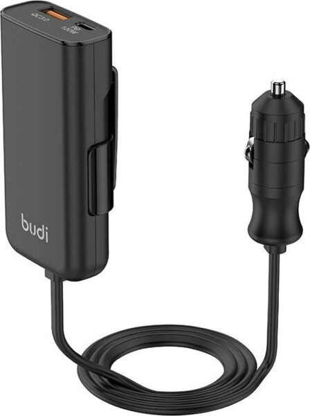 Ładowarka Budi Ładowarka samochodowa Budi 105W, USB + USB-C, PD + QC 3.0 (czarna)