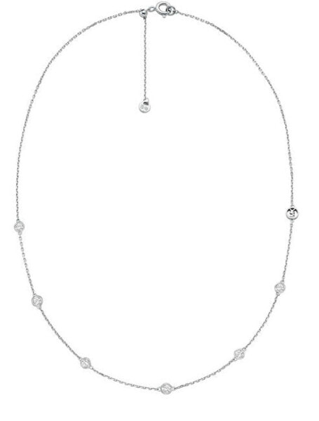 Elegant silver necklace with zircons Brilliance Kors MKC1714CZ040