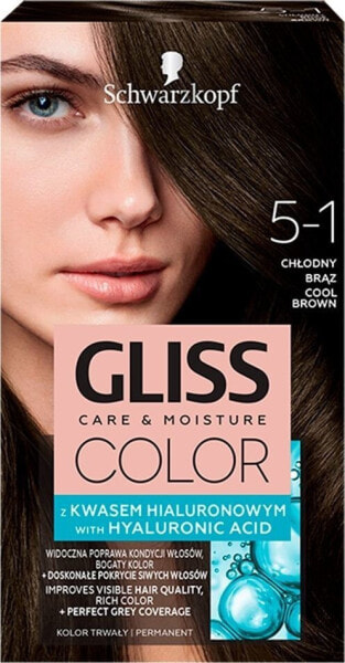 Schwarzkopf Gliss Color nr 5-1 Chłodny Brąz