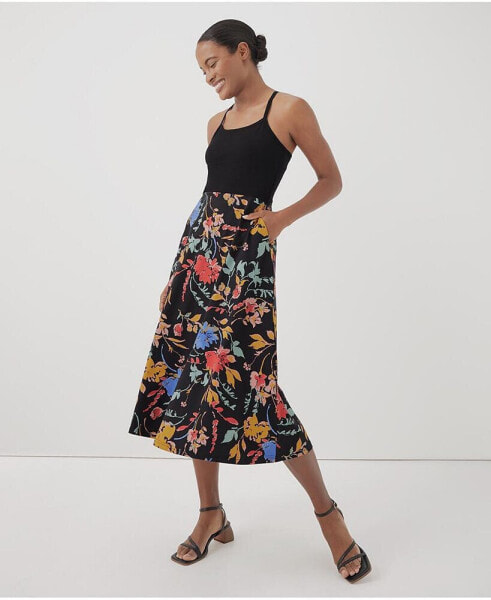 Women's Organic Cotton Fit & Flare Midi Dress - Shorty