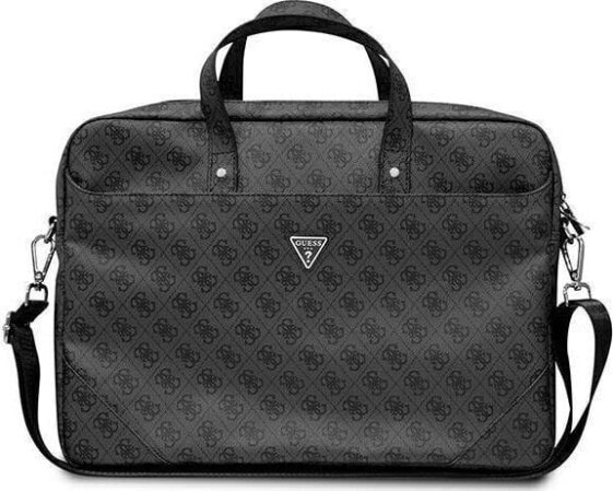 Torba Guess Guess Torba GUCB15P4TK 16" czarny/ black Saffiano 4G Hot Stamp Triangle Logo