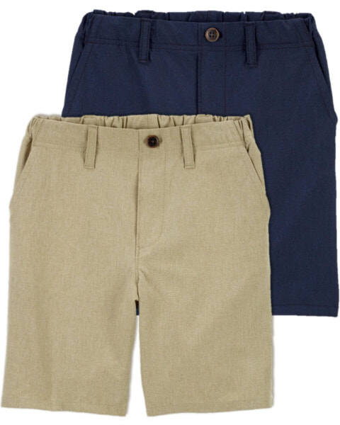 Kid 2-Pack Lightweight Uniform Shorts in Quick Dry Active Poplin 7