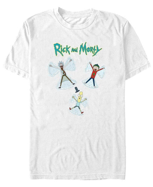 Men's Rick and Morty Snow Angels Short Sleeves T-shirt