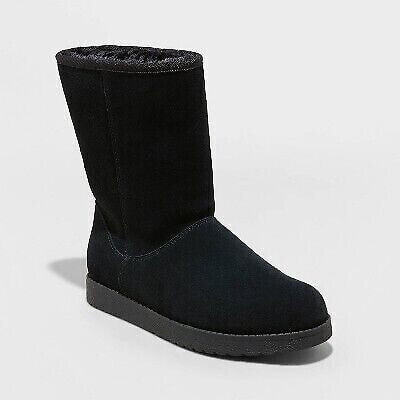 Women's Soph Shearling Style Boots - Universal Thread Black 5